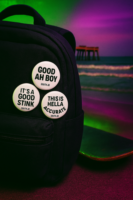“Good Ah Boy” 3-Pin Pack – South JB Classics