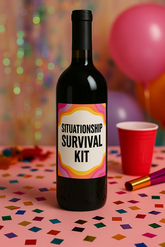 Situationship Survival Wine Label