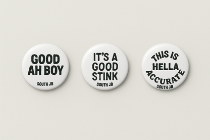 “Good Ah Boy” 3-Pin Pack – South JB Classics