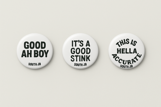 “Good Ah Boy” 3-Pin Pack – South JB Classics